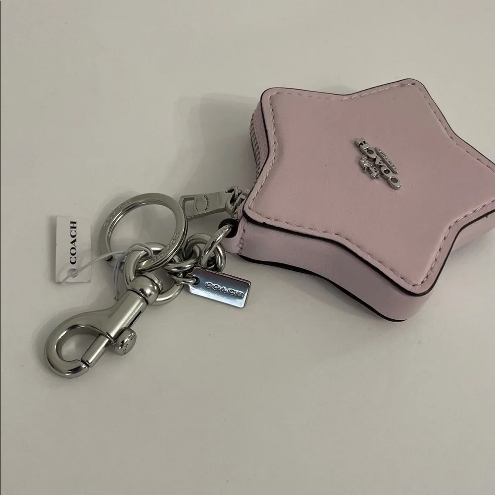 NWT Coach Star Bag Charm Coin Case Pouch Key Fob - Picture 6 of 11